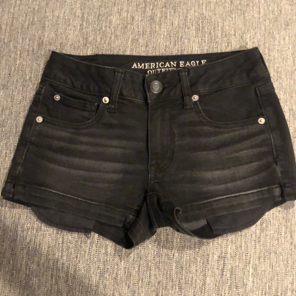 NEW AE Super Super Stretch Shorts Black SZ 0